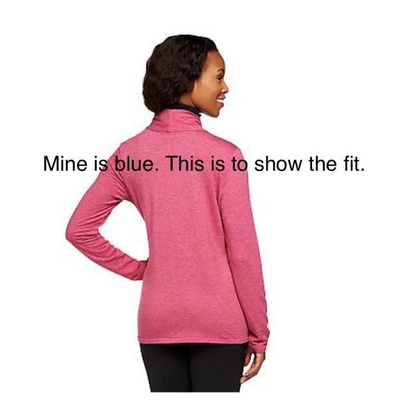 LOGO By Lori Goldstein Draped Throw Cardigan With Stud Detail. Blue Size 2X - Picture 8 of 10